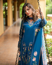 Roheenaz Reverie Embroidered Lawn Unstitched 3Pc Suit RNZ2501A Isoria