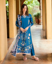 Roheenaz Reverie Embroidered Lawn Unstitched 3Pc Suit RNZ2501A Isoria