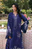 Zarposh Summer Soiree Embroidered Luxury Lawn Unstitched 3Pc Suit - Ivera