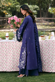 Zarposh Summer Soiree Embroidered Luxury Lawn Unstitched 3Pc Suit - Ivera