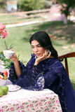 Zarposh Summer Soiree Embroidered Luxury Lawn Unstitched 3Pc Suit - Ivera