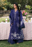 Zarposh Summer Soiree Embroidered Luxury Lawn Unstitched 3Pc Suit - Ivera