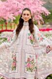 Farasha Summer Co Ords Printed Lawn Unstitched 3Pc Suit - Ivory Threads