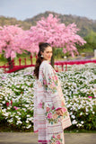Farasha Summer Co Ords Printed Lawn Unstitched 3Pc Suit - Ivory Threads