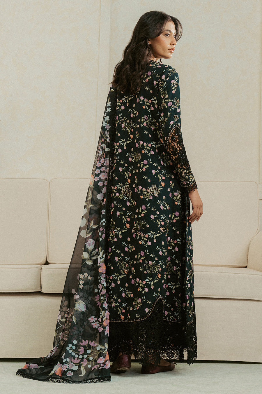 Ayzel Amore Embroidered Unstitched Lawn 3Pc Suit - JADE