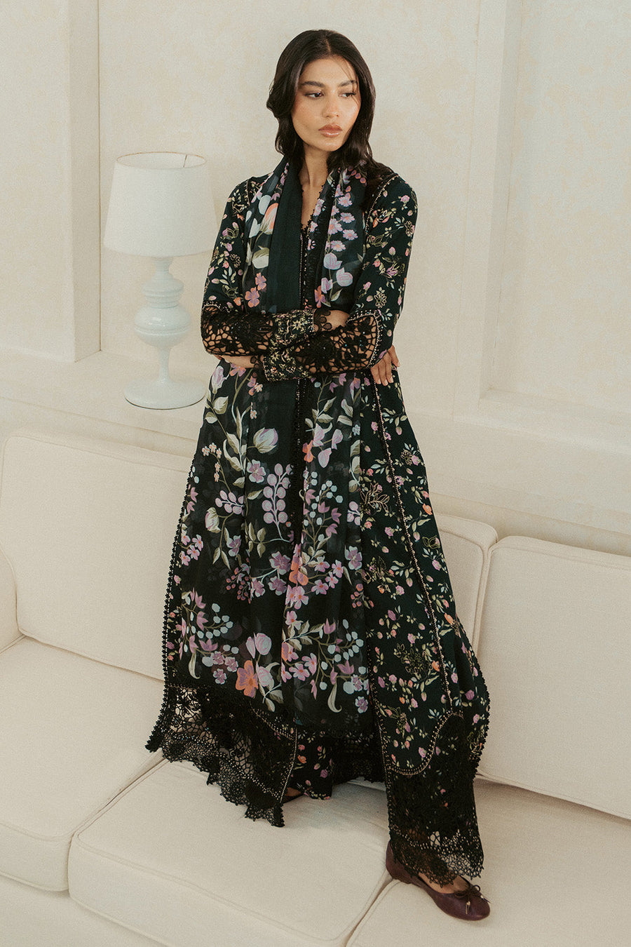 Ayzel Amore Embroidered Unstitched Lawn 3Pc Suit - JADE