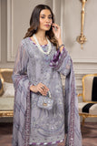 Alizeh Fashion Aqs-e-Dast Unstitched 3Pc Chiffon Suit D-03 Jahanara