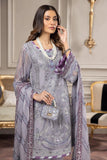 Alizeh Fashion Aqs-e-Dast Unstitched 3Pc Chiffon Suit D-03 Jahanara