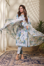 Feathers Premium Printed Lawn Unstitched 3Pc Suit JASMINE-FT119