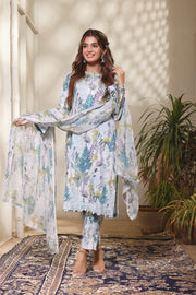 Feathers Premium Printed Lawn Unstitched 3Pc Suit JASMINE-FT119