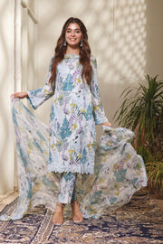 Feathers Premium Printed Lawn Unstitched 3Pc Suit JASMINE-FT119