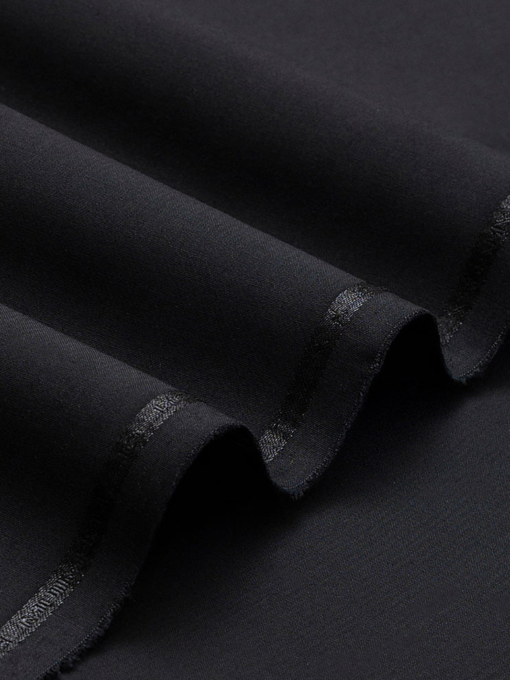 Dynasty Fabrics Falcon Men's Unstitched Wash & Wear Suit - JET BLACK
