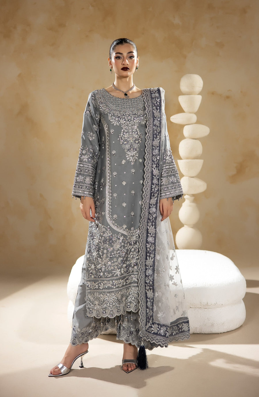 Imrozia Serene Aurelia Ready to Wear Luxury Formal 3Pc Suit JF-40 B Selene