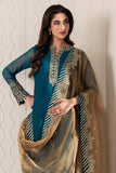 Zarif Bayaan Embroidered Luxury Chiffon Unstitched 3Pc Suit - JHEEL