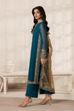 Zarif Bayaan Embroidered Luxury Chiffon Unstitched 3Pc Suit - JHEEL