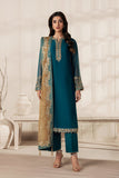 Zarif Bayaan Embroidered Luxury Chiffon Unstitched 3Pc Suit - JHEEL