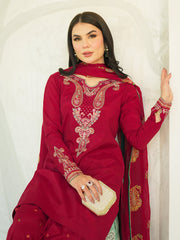 Faiza Faisal Mayal Festive Pret Embroidered Raw Silk 3Pc Suit - JINAN