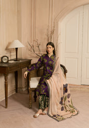 Feathers Dewdrop Unstitched Digital Printed Lawn 3Pc Suit JISR-FT447