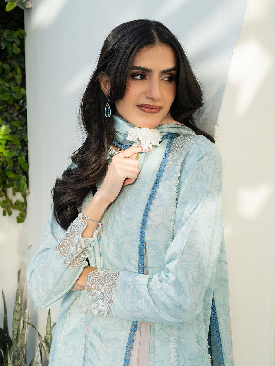 Faiza Faisal Embroidered Lawn Unstitched 3Pc Suit - JOSE