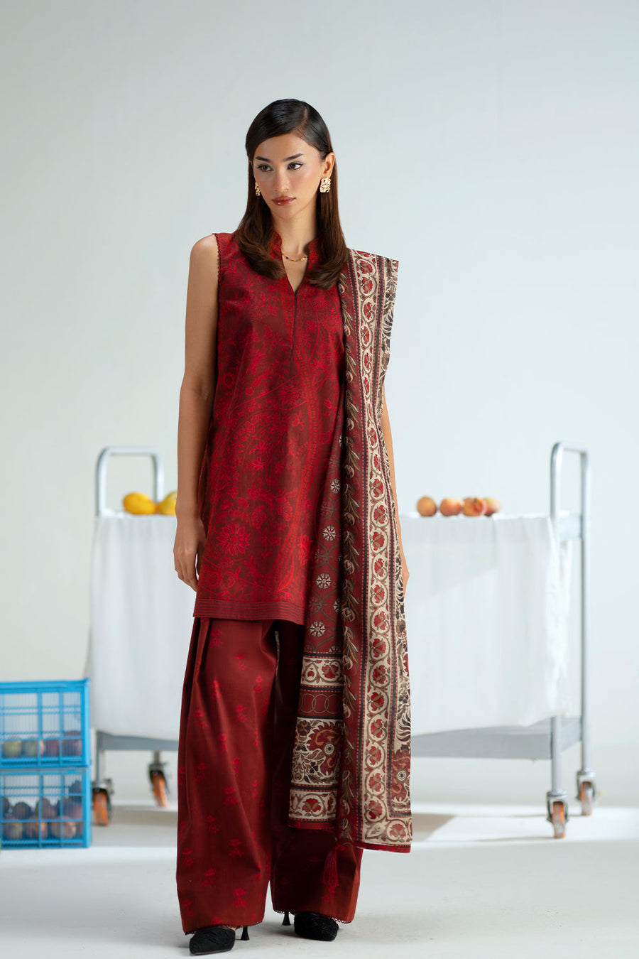 Joolie by Saira Rizwan Printed Cambric Unstitched 3Pc Suit JPU25-07
