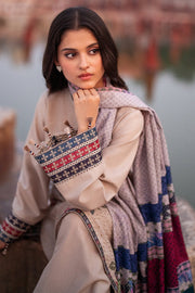 Delia by Jazmin Embroidered Khaddar Unstitched 3Pc Suit DW'24 D2