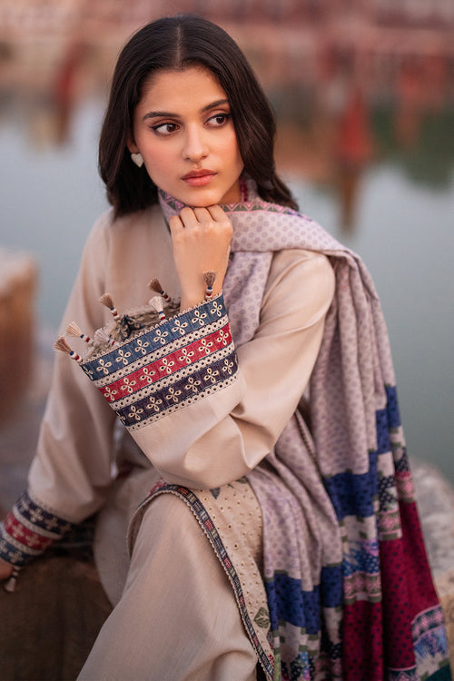 Delia by Jazmin Embroidered Khaddar Unstitched 3Pc Suit DW'24 D2