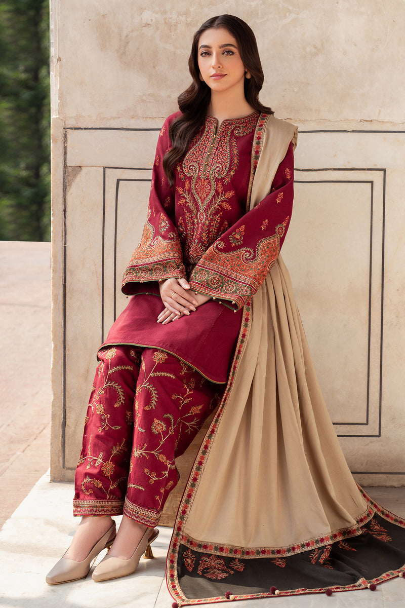 Delia by Jazmin Embroidered Khaddar Unstitched 3Pc Suit DW'24 D3