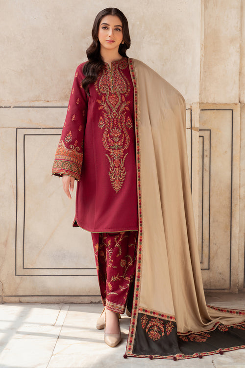 Delia by Jazmin Embroidered Khaddar Unstitched 3Pc Suit DW'24 D3