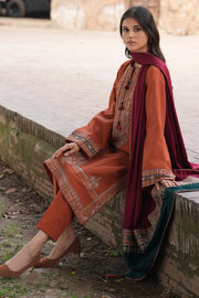 Delia by Jazmin Embroidered Khaddar Unstitched 3Pc Suit DW'24 D9