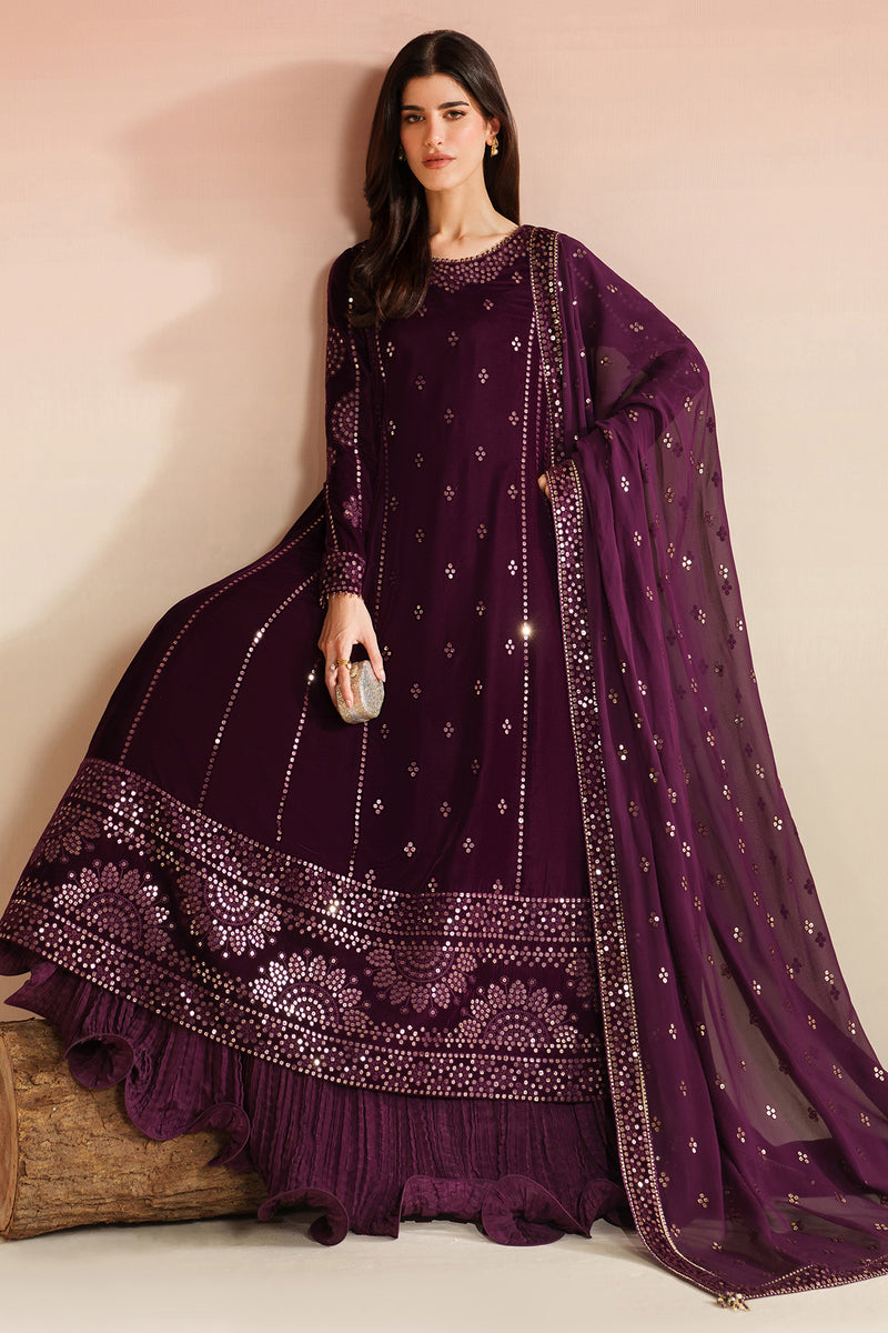 Jazmin Velvet Vogue Unstitched Embroidered 3Pc Suit VVF-D-01