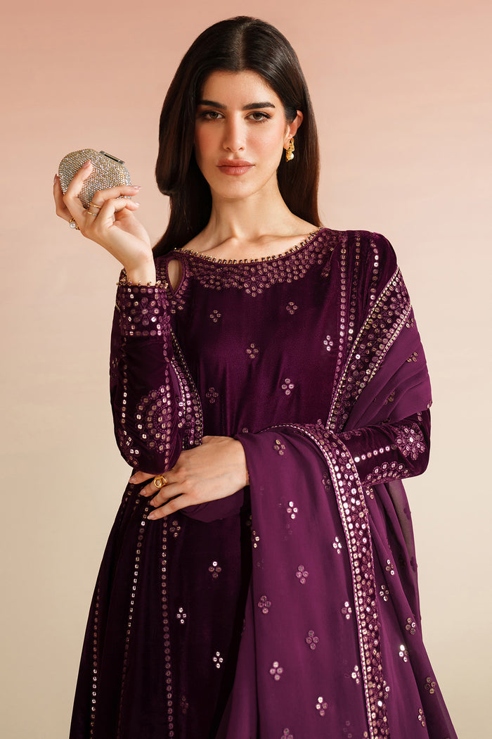 Jazmin Velvet Vogue Unstitched Embroidered 3Pc Suit VVF-D-01