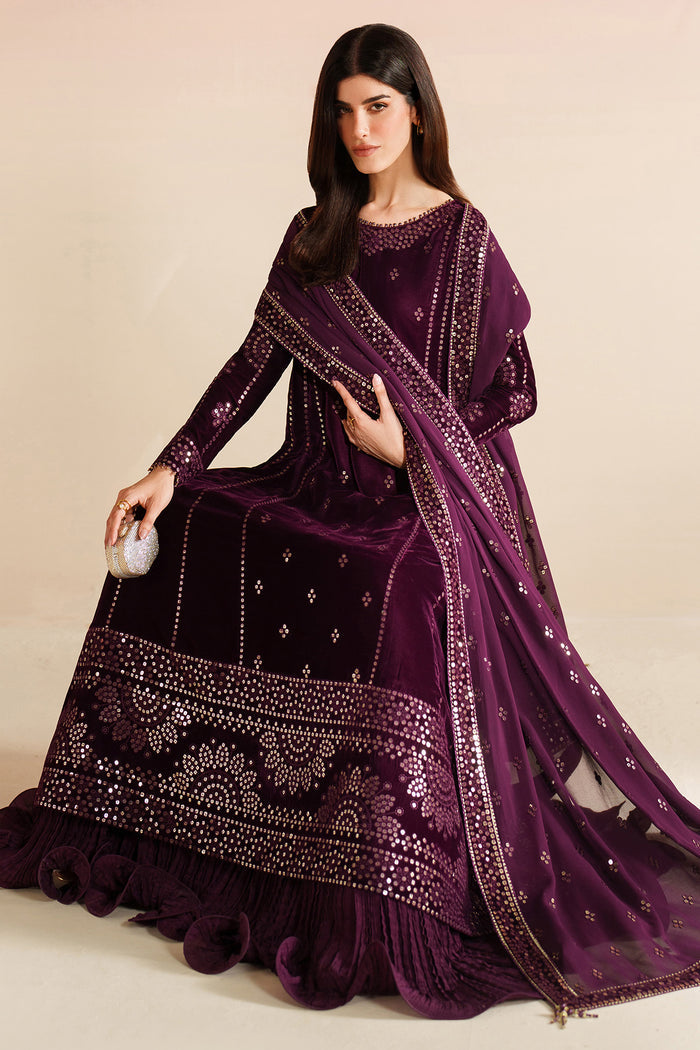 Jazmin Velvet Vogue Unstitched Embroidered 3Pc Suit VVF-D-01