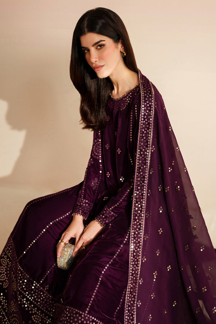 Jazmin Velvet Vogue Unstitched Embroidered 3Pc Suit VVF-D-01