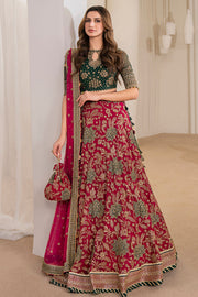 Jazmin Wedding Formal Embroidered Chiffon Unstitched 3Pc Suit WF'24-03