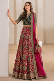 Jazmin Wedding Formal Embroidered Chiffon Unstitched 3Pc Suit WF'24-03