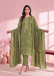 Zeenia Marina Vol-02 Digital Printed Dhanak Marina Unstitched 3Pc Suit DS-03 Jade
