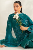 Farasha Summer Weaves Embroidered Lawn Unstitched 3Pc Suit - Jade Dazzle
