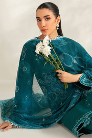 Farasha Summer Weaves Embroidered Lawn Unstitched 3Pc Suit - Jade Dazzle