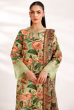 Farasha Summer Essentials Embroidered Lawn Unstitched 3Pc Suit - Jade Dome