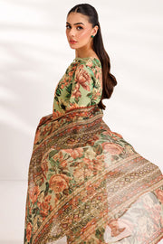 Farasha Summer Essentials Embroidered Lawn Unstitched 3Pc Suit - Jade Dome
