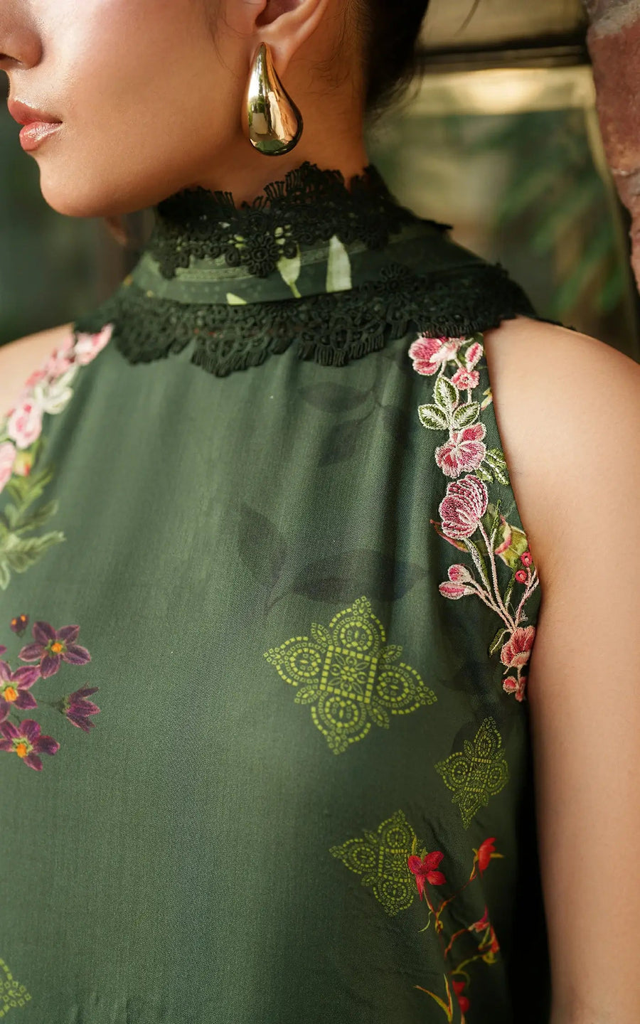Asifa & Nabeel Meraki Embroidered Viscose Unstitched 3Pc Suit - Jade Dusk
