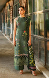 Asifa & Nabeel Meraki Embroidered Viscose Unstitched 3Pc Suit - Jade Dusk