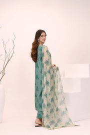 Feathers Premium House of Petals Unstitched Lawn 3Pc Suit Jade Junction-FT754