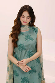 Feathers Premium House of Petals Unstitched Lawn 3Pc Suit Jade Junction-FT754