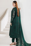 Farasha Fiorella Embroidered Chiffon Unstitched 3Pc Suit - JADE MAJESTY