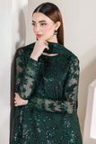Farasha Fiorella Embroidered Chiffon Unstitched 3Pc Suit - JADE MAJESTY