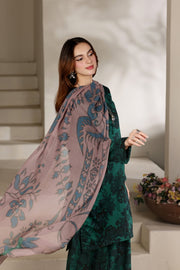 Feathers The Imperial Bloom Printed Lawn Unstitched 3Pc Suit Jade Shadow-FT654