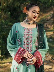 HemStitch The Garden Embroidered Lawn Unstitched 3Pc Suit - Jade