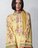 Jugnu Lahore The Reserved View Embroidered Cotton Unstitched 3Pc Suit - Jahan