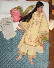 Jugnu Lahore The Reserved View Embroidered Cotton Unstitched 3Pc Suit - Jahan